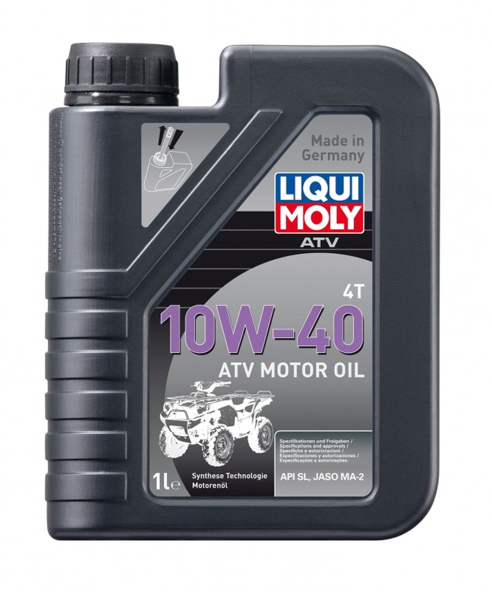 Масло моторное Liqui Moly ATV 4T Motoroil Offroad, НС-синтетическое, 10W-40, 1 л7540 Масло моторное Liqui Moly ATV 4T Motoroil Offroad, НС-синтетическое, 10W-40, 1 л7540Масло моторное Liqui Moly ATV 4T Motoroil Offroad - специальное масло для эксплуатации квадроциклетной техники. Универсально для большинства квадроциклов, для высоконагруженных мотоциклетных двигателей с мокрым и сухим сцеплением, воздушного и водяного охлаждения, для вариаторов мокрого типа. Использована НС-синтетическая базовая основа, сочетающая отличные противоизносные свойства с высоким индексом вязкости. Современный пакет присадок обеспечивает отменную совместимость с фрикционными материалами и оптимальное смазывание двигателя, коробки передач, вариатора, муфт подключения мостов и самих мостов квадроциклов. Стойко к тяжелым условиям: перегреву, попаданию воды, пыли. Всесезонное. НС-синтетическая базовая основа в сочетании с современными присадками обеспечивает: - оптимальное давление в системе смазки, - стабильное смазывание двигателя и КПП, - отличную стойкость к высоким температурам, попаданию воды и пыли, -...