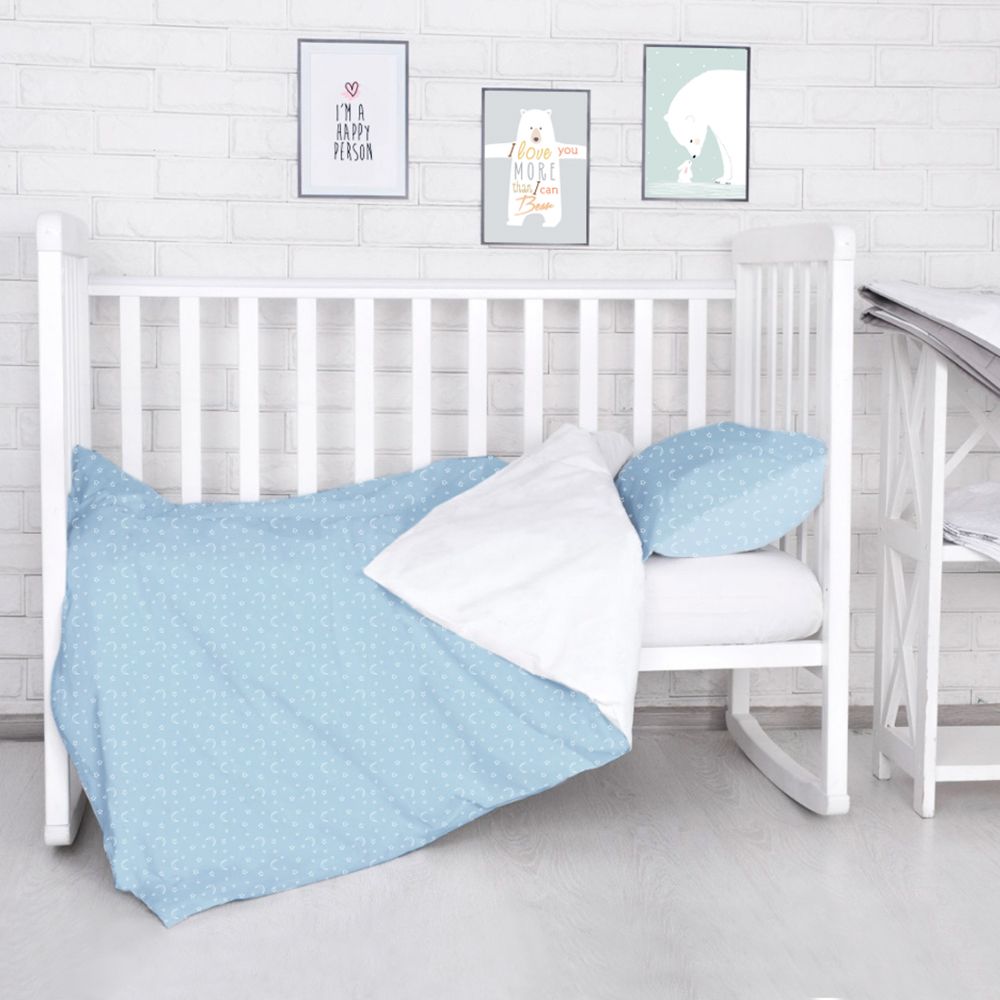 Комплект постельного белья детский Baby Nice Луны Звездочки цвет голубойС1112_голубой/Луны, звездочки Комплект постельного белья детский Baby Nice Луны Звездочки цвет голубойС1112_голубой/Луны, звездочкиПостельное бельё Baby Nice, сшито из качественной бязи импортного производства. Бельё не деформируется, цвет не выстирывается. Состав комплекта: наволочка 40х60, пододеяльник 112х147, простынь на резинке для матраса 110х147.