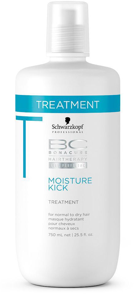 Bonacure Маска Интенсивное Увлажнение Moisture Kick Treatment 750 млБ33041_шампунь-барбарис и липа, скраб -черная смородина Bonacure Маска Интенсивное Увлажнение Moisture Kick Treatment 750 млБ33041_шампунь-барбарис и липа, скраб -черная смородинаГлубоко увлажняющая маска для нормальных, сухих, ломких или вьющихся волос. Благодаря легкой эмульсионной основе, активные компоненты проникают в волос очень быстро, интенсивно увлажняя внутреннюю структуру. Катионные полимеры, основанные на натуральных семенах гуара, заполняют разрывы в верхнем слое волоса, придавая волосам мягкость и гибкость. Рекомендуется использовать в комплексе с шампунем BC Moisture Kick.