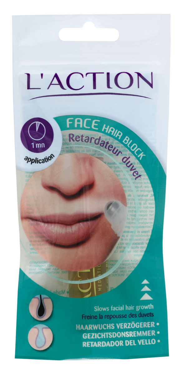 Laction Средство для лица, предотвращающее рост волос Face Hair Block, 10 мл556170 Laction Средство для лица, предотвращающее рост волос Face Hair Block, 10 мл556170Высококонцентрированный препарат содержит растительные экстракты, которые проникают глубоко в кожу (до корня волоса) и блокируют рост волос на лице, шее, зоне декольте и др. Средство легко и удобно использовать благодаря встроенному роликовому аппликатору. Активные ингредиенты: - салициловая кислота является мягким антисептиком, разрушает протеины нежелательных волос; - гамамелис оказывает вяжущее действие; - арника успокаивает кожу и борется с застойными явлениями; - мята способствует заживлению кожи; - соя эффективно смягчает.