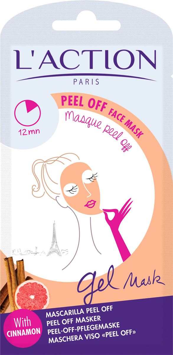 Laction Маска для лица отшелушивающая Peel Off face mask, 10 г660552 Laction Маска для лица отшелушивающая Peel Off face mask, 10 г660552Маска обладает очищающим и стягивающим поры действием. Формула обогащена цинамоном (пряная корица с острова Цейлон), который способствует обновлению клеток кожи. Маска делает кожу мягкой, гладкой и обновленной.