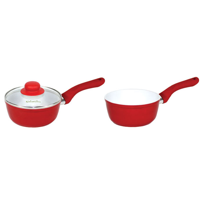 Ковш NaturePan Modern с крышкой, с керамическим покрытием, 1,4 лMS18 Ковш NaturePan Modern с крышкой, с керамическим покрытием, 1,4 лMS18Ковш NaturePan Modern выполнен из высококачественного алюминия с керамическим покрытием. Ковш снабжен крышкой из алюминия и стекла с не нагревающейся ручкой. Крышка позволяет следить за процессом приготовления блюд без потери тепла, сохраняет аромат и вкус блюд.