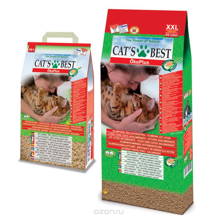 Наполнитель для кошачьего туалета Cats Best Eko Plus, древесный, 40 л0120710 Наполнитель для кошачьего туалета Cats Best Eko Plus, древесный, 40 л0120710Наполнитель для кошачьего туалета Cats Best Eko Plus вырабатывается из необработанной европейской еловой и сосновой древесины, которая берётся из свежеупавших стволов. Применение некондиционной древесины сохраняет здоровые природные лесные ресурсы.Особенности наполнителя для кошачьего туалета Cats Best Eko Plus:экологически чистый и биоразлагаемый на 100%. Вырабатывается из необработанной европейской еловой и сосновой древесины, которая берется из свежеупавших стволов. Применение некондиционной древесины сохраняет здоровые природные лесные ресурсы. Не содержит искусственных химических добавок;очень экономичный. Примерно в 3 раза выгоднее многих других комкующихся наполнителей. Он может существенно дольше оставаться в кошачьем лотке, и тем самым является более экономичной альтернативой многих, как ошибочно полагают, более дешевых наполнителей, что подтверждают сравнительные тесты;прекрасно поглощает неприятные запахи. Неприятный запах эффективно и в течение продолжительного времени связывается в капиллярной системе растительных волокон; без добавления химических веществ или ароматизаторов. Кошки любят естественный, свежий запах растительных волокон. Сделайте приятное себе, и своей кошке;впитывает в 7 раз больше собственного объема;не содержит искусственных ароматизаторов и отдушек;образует плотные комки, которые легко удаляются;утилизируется в городскую канализационную сеть;растительные волокна характеризуются приятной мягкостью и отсутствием пыли, что обеспечивает комфорт для кошачьих лап и чувствительных органов дыхания;легкий при транспортировке.Объем: 40 л. Товар сертифицирован.Уважаемые клиенты! Обращаем ваше внимание на возможные изменения в дизайне упаковки. Качественные характеристики товара остаются неизменными. Поставка осуществляется в зависимости от наличия на складе.