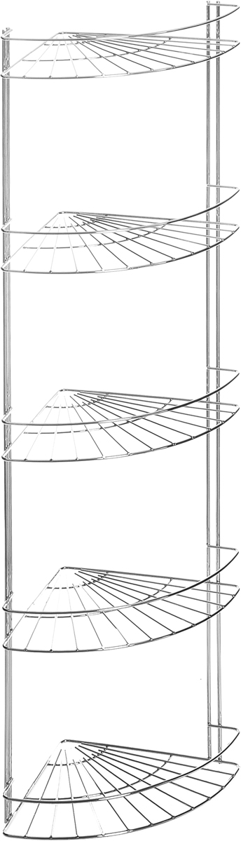 Полка для ванной комнаты Vanstore Slim, 5-ярусная, угловая, подвесная, высота 85 см035-00 Полка для ванной комнаты Vanstore Slim, 5-ярусная, угловая, подвесная, высота 85 см035-00Угловая подвесная полка Vanstore Slim, выполненная из стали, сэкономит место в ванной комнате. Полка подвешивается с помощью саморезов (входят в комплект). Изделие имеет 5 полок для хранения различных средств гигиены, которые всегда будут под рукой. Благодаря компактным размерам, полка впишется в интерьер вашего дома, а также позволит удобно и практично хранить предметы домашнего обихода. Общий размер полки: 18 х 18 х 85 см.