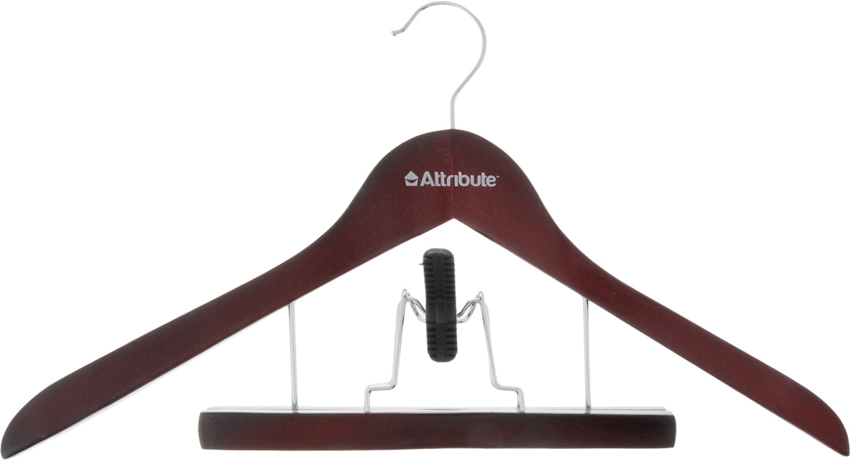 Вешалка для костюма Attribute Hanger Redwood, с деревянным зажимом для брюк, длина 44 смS03301004 Вешалка для костюма Attribute Hanger Redwood, с деревянным зажимом для брюк, длина 44 смS03301004Вешалка для костюма Attribute Hanger выполнена из дерева с металлическим крючком. Деревянный зажим для брюк располагается на металлических креплениях и имеет специальные накладки, чтобы не повредить ткань. Длина вешалки: 44 см.
