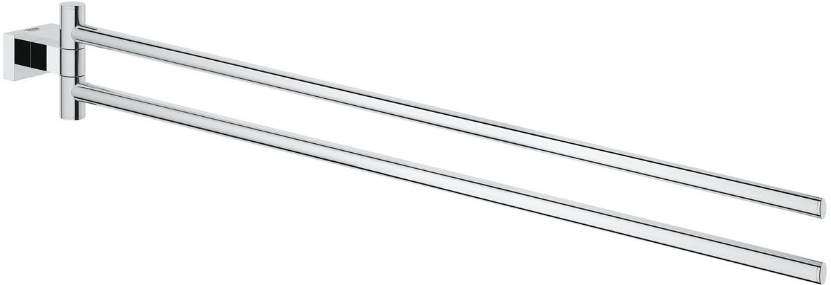 Держатель для полотенец Grohe Essentials Cube. 4062400140624001 Держатель для полотенец Grohe Essentials Cube. 4062400140624001Смонтированный рядом с раковиной, держатель для полотенца Grohe Essentials Cube с двумя подвижными пальцами, сделает полотенце для рук более доступным для вас. Нет больше мокрых следов на полу в поисках полотенца! Выполненный в износостойком хромовом покрытии, он выглядит привлекательно и за ним легко ухаживать.