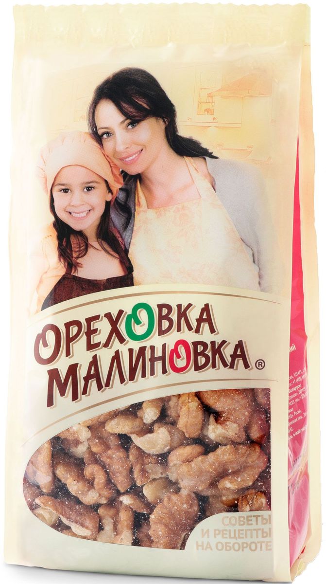 Ореховка-Малиновка грецкий орех, 190 г4620000679455 Ореховка-Малиновка грецкий орех, 190 г4620000679455Отборные ядра грецкого ореха - одни из самых полезных и богатых витаминами орехов. Богатое содержание витаминов и минеральных солей делает эти орехи отличным диетическим продуктом, а большое количество белка позволяет им быть полноценным заменителем животного белка.