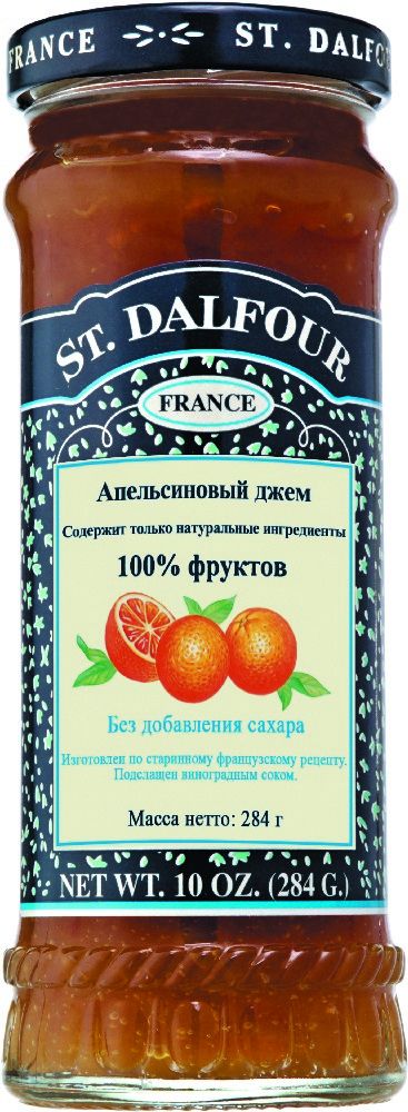 St.Dalfour Джем Апельсин, 284 г207029 St.Dalfour Джем Апельсин, 284 г207029Без сахара. Изготовлен по старинным французским рецептам. Не содержит консервантов, искусственных ароматизаторов и красителей. Содержит только натуральные ингредиенты.