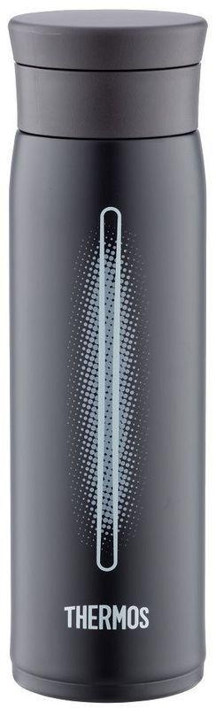 Термос Thermos, цвет: черный, 0.6 л. JMZ600914538 Термос Thermos, цвет: черный, 0.6 л. JMZ600914538Суперлегкий термос - всего 290г. Размеры: 7х7х20. Крышка позволяет использовать лед - при наливании специальное сито не дает кубикам выпасть в чашку.