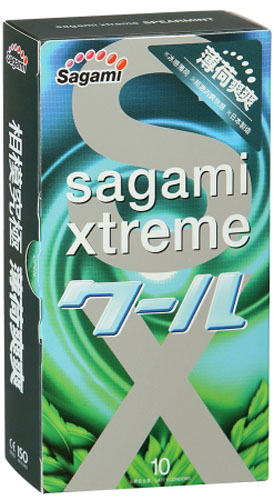 Sagami Xtreme Mint 10шт. Презервативы со вкусом мяты, латекс 0,04 мм143162 Sagami Xtreme Mint 10шт. Презервативы со вкусом мяты, латекс 0,04 мм143162Латексные ультратонкие презервативы со вкусом мяты. Ультратонкие - максимальный комфорт использования и удовольствие от полового акта! Удивительно тонкие и при этом прочные презервативы. Максимально сохраняет ощущения. Любите оральный секс - сделайте его еще приятнее! Длина: 190 + / - 10mm, ширина: 52 + / - 2 мм. Толщина стенки 0,04 мм. Материал: латекс. Силиконовая смазка. Для одноразового использования. Хранить в сухом прохладном месте вдали от тепла и солнечного света. Срок годности 5 лет.