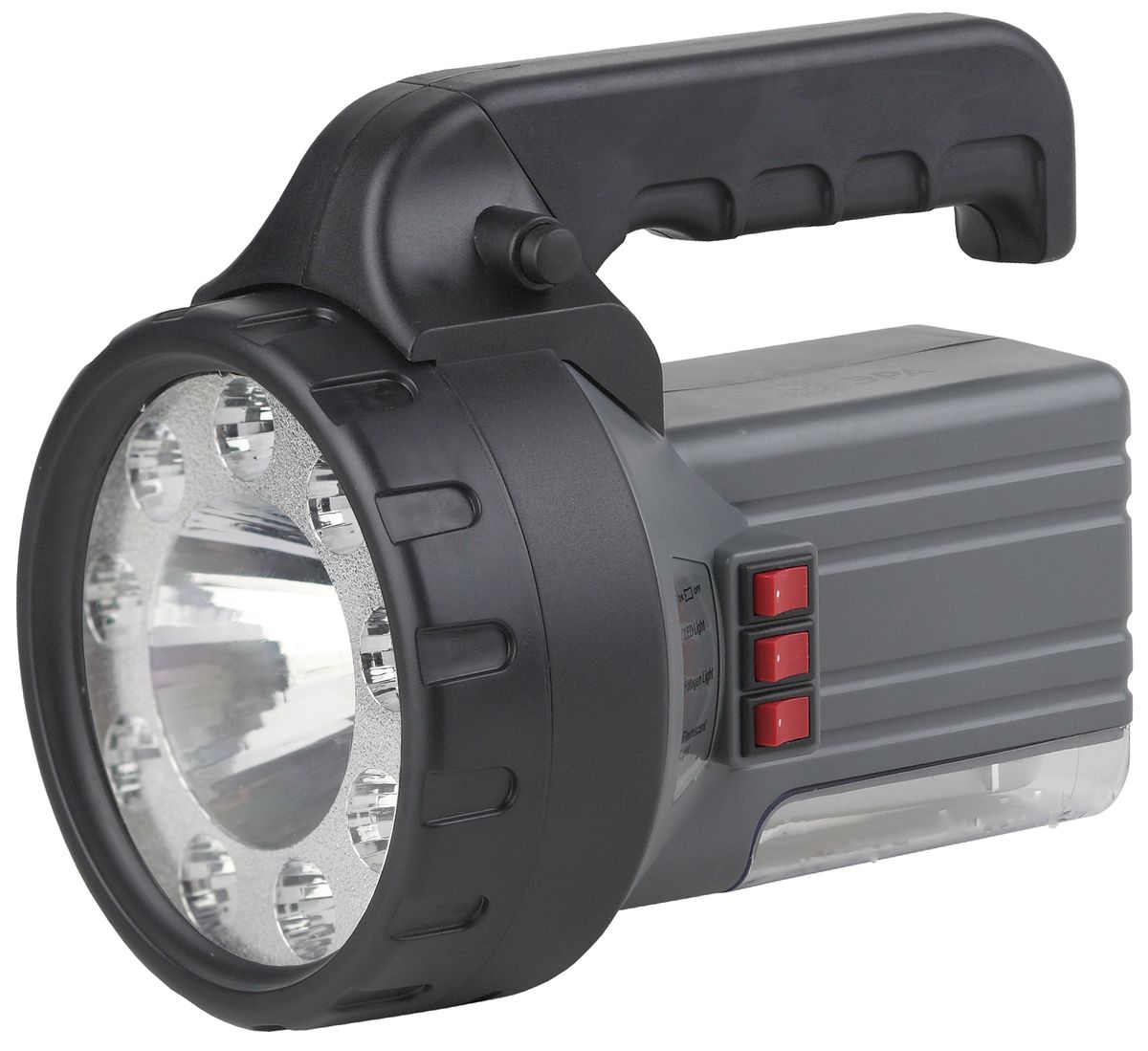 Фонарь ручной ЭРА, 1W+9+18 LED , аккумулятор 2Ah, ЗУ 220VFA58M Фонарь ручной ЭРА, 1W+9+18 LED , аккумулятор 2Ah, ЗУ 220VFA58MАккумуляторный ПОЛНОСТЬЮ светодиодный фонарь 3в1: фонарь 9xLED + прожектор 1W + светильник 18xLED Аккумулятор 6V 2.5Ah подзарядка от сети 220V
