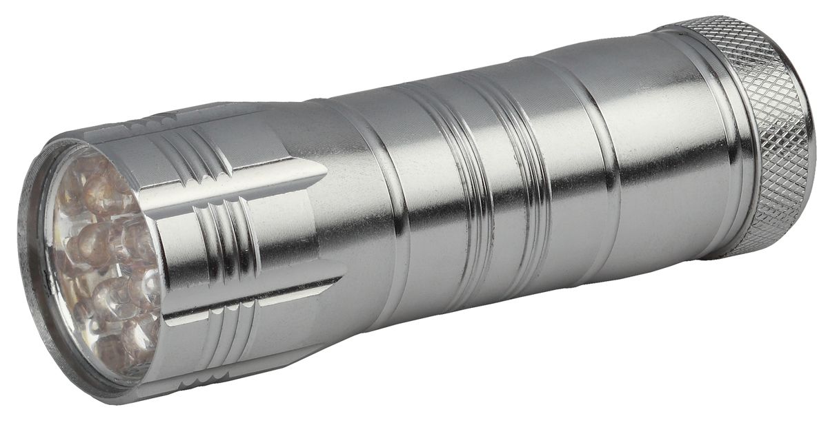 Фонарь ручной Трофи, 12 x LED22569 Фонарь ручной Трофи, 12 x LED22569Светодиодный алюминиевый фонарь Трофи : 12 белых светодиодовРемешок для запястье3 x AAA (в комплект не входят)Упаковка: картонная коробка.