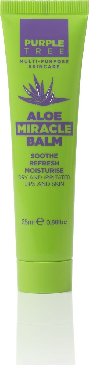 Purple Tree Бальзам для губ Miracle Balm Aloe, 25 мл2700000001028_нов.дизайн Purple Tree Бальзам для губ Miracle Balm Aloe, 25 мл2700000001028_нов.дизайнСок Алоэ оказывает мощное антиоксидантное , антибактерильное, заживляющее, тонизирующее действие. Содержит жирные и аминокислоты, которые естественным образом увлажняют сухие участк, убирают ороговевшие клетки и способствуют появлению новых. Богатый витаминами А,С,E и Селеном естественно увлажняет и снимает раздражение кожи. Увлажняет и питает обезвоженную, потрескавшуюся кожу, убирает шелушения. Противовоспальтельные свойства обеспечивют быстрое и безболезненное заживления после мелких порезов, ожогов, укусов насекомых и заболеваний кожи. Поддерживает регенерацию клеток.
