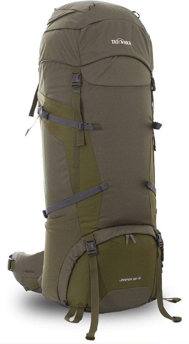 Рюкзак туристический Tatonka Jasper 90+15л, цвет: зеленый, 100x36x32 смDI.6037.331 Рюкзак туристический Tatonka Jasper 90+15л, цвет: зеленый, 100x36x32 смDI.6037.331Классический туристический рюкзак большого объема. Рюкзак Jasper 90+15 выполенен в строгом дизайне из прочной ткани Textreme 6.6. Два внутренних отделения позволят с удобством разместить все необходимые в походе или путешествии вещи. За счет объемной крышки и расширяющегося основного отделения объем рюкзака достигает 105 литров. Прочная удобная спина рюкзака выполнена с учетом анатомических особенностей спины человека, благодаря этому с рюкзаком будет комфортно идти даже в продолжительном походе. Нижнее и основное отделения рюкзака разделены съемной перегородкой на молнии, одним движением их можно соединить между собой или снова разделить. Доступ в основное отделение осуществляется через верхний расширяющийся вход, а нижнее отделение оснащено молнией с двумя бегунками, благодаря чему можно получить доступ к конкретным нужным вещам, не открывая молнию полностью. Преимущества и особенности: Система подвески Y1 Одно основное отделение, увеличивающееся в объеме в верхней...