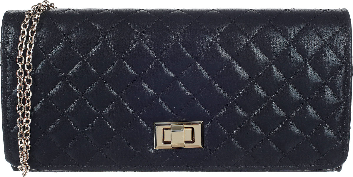 Клатч женский Eleganzza, цвет: черный. ZZ-5209ZZ-5209 Клатч женский Eleganzza, цвет: черный. ZZ-5209ZZ-5209Стильный женский клатч Eleganzza выполнен из полиэстера. Изделие имеет одно основное отделение, закрывающееся на клапан с поворотным замком. Клапан оформлен декоративной прострочкой. Внутри расположен накладной открытый карман. Модель оснащена плечевым ремнем в виде цепочки. Роскошный клатч внесет элегантные нотки в ваш образ и подчеркнет ваше отменное чувство стиля.
