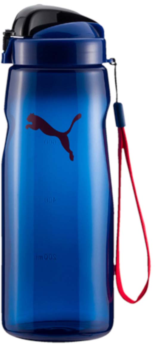 Бутылка для воды Puma Lifestyle Water Bottle, цвет: синий. 05284110. 780 мл05284110 Бутылка для воды Puma Lifestyle Water Bottle, цвет: синий. 05284110. 780 мл05284110Бутылка для воды Lifestyle Water Bottle будет по достоинству оценена ведущими активный образ жизни людьми. Выполненная из качественных материалов, она оснащена удобным для питья носиком и ручкой для удобства транспортировки. Незаменима для спортсменов, занимающихся в спортивных залах и на свежем воздухе, бегунов, атлетов. Бутылка рассчитана на жидкости, температура которых не превышает 50°C. Оформлена логотипом Puma Cat.