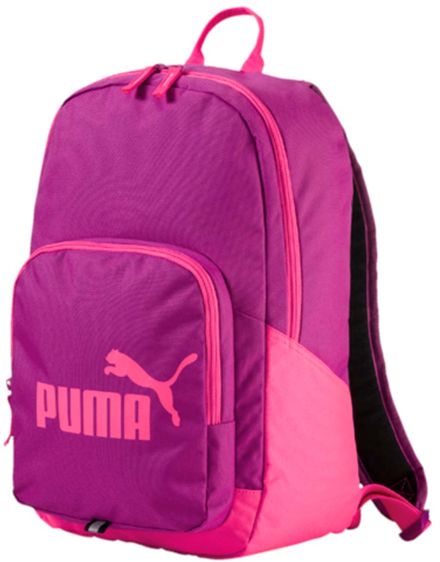 Рюкзак Puma Phase Backpack, цвет: розовый. 0735891507358915 Рюкзак Puma Phase Backpack, цвет: розовый. 0735891507358915Рюкзак Puma выполнен из текстиля. Модель с одним отделением. Передняя стенка оформлена объемным карманом на молнии. Рюкзак оснащен регулируемыми по длине плечевыми лямками и петлей для подвешивания.