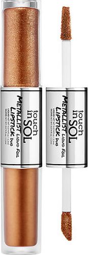 Touch In Sol Metallist Liquid Foil Двойная жидкая помада для губ, 2.5мл, №1 Lola8809344227898 Touch In Sol Metallist Liquid Foil Двойная жидкая помада для губ, 2.5мл, №1 Lola8809344227898Инновационная жидкая двойная помада, перед которой сложно устоять. Матовая основа с одной стороны и мерцающие частицы с другой придают губам соблазнительное сияние. Основа с приглушенным металлическим пигментом и увлажняющий глитер создадут желанный металлический финиш. Легкая кремовая текстура, модные, дерзкие оттенки, разработаны по специальной технологии, которая обеспечивает супер стойкость цвета. НЕ СОДЕРЖИТ: парабены, сульфаты, фталаты.