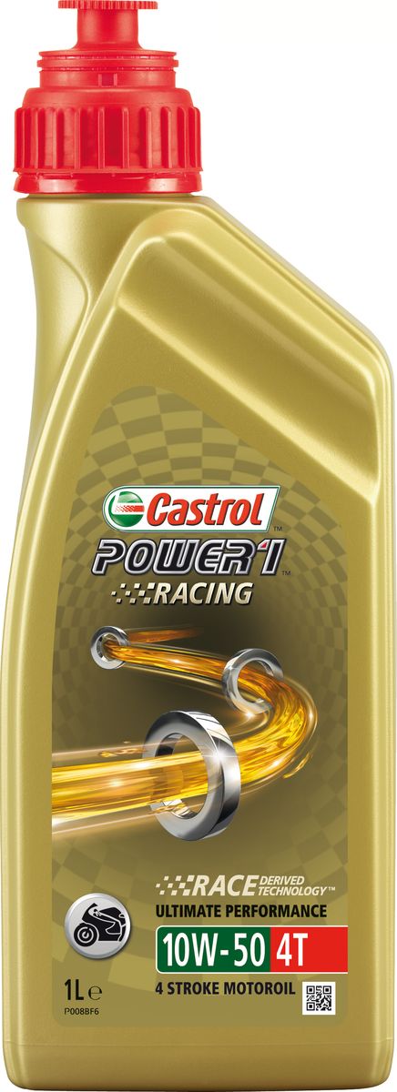 Моторное масло Power 1 Racing 4T 10W-50, 1 л157E4A Моторное масло Power 1 Racing 4T 10W-50, 1 л157E4ACastrol Power 1 Racing 4T 10W-50 – полностью синтетическое моторное масло для современных 4- тактных спортивных мотоциклов высокой мощности, способствующее повышению интенсивности разгона и мощности двигателя вплоть до максимальных оборотов. Castrol Power 1 Racing 4T 10W-50 создано с использованием разработки “Race Derived Technology”, основанной на многолетнем и успешном опыте Castrol участия в гонках. Быстро циркулирует в системе смазки двигателя и сохраняет прочность смазочной плёнки, одновременно снижая внутренние потери на трение, даже в самых жёстких условиях эксплуатации. Специально разработано для байкеров, получающих удовольствие от езды на грани возможного. Испытаниями доказано, что Castrol Power 1 Racing 4T 10W-50 способствует реализации максимальной мощности двигателя и исключительно быстрому разгону уже при минимальном повороте ручки газа. Применение разработки Castrol “Trizone Technology™” обеспечивает бескомпромиссную защиту деталей мотора, сцепления и зубчатых передач....