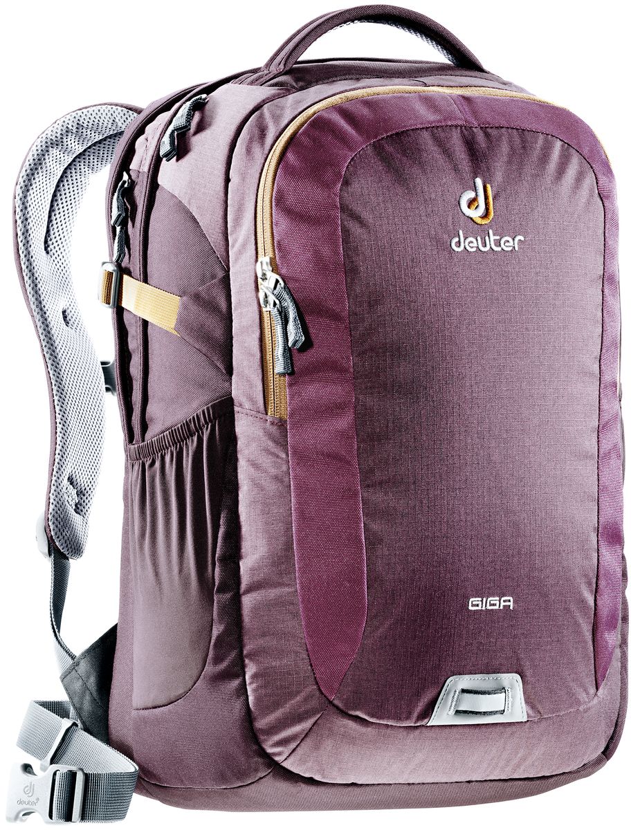 Рюкзак Deuter Giga, цвет: коричневый, фиолетовый, 28 л80414_5607 Рюкзак Deuter Giga, цвет: коричневый, фиолетовый, 28 л80414_5607- спинка Airstripes для великолепной вентиляции - очень комфортные, эргономичные, с мягкими краями плечевые лямки - главное отделение размером папки для бумаг - просторное второе отделение под ноутбук 15,6 - большой передний карман с органайзером для портативных аксессуаров Вес: 950 г Объем: 28 л Размеры: 46 x 31 x 23 см Отсек для ноутбука: 40 х 29 х 4 см Материал: Super-Polytex / 330D Pocket Rip / Ripstop Polytex