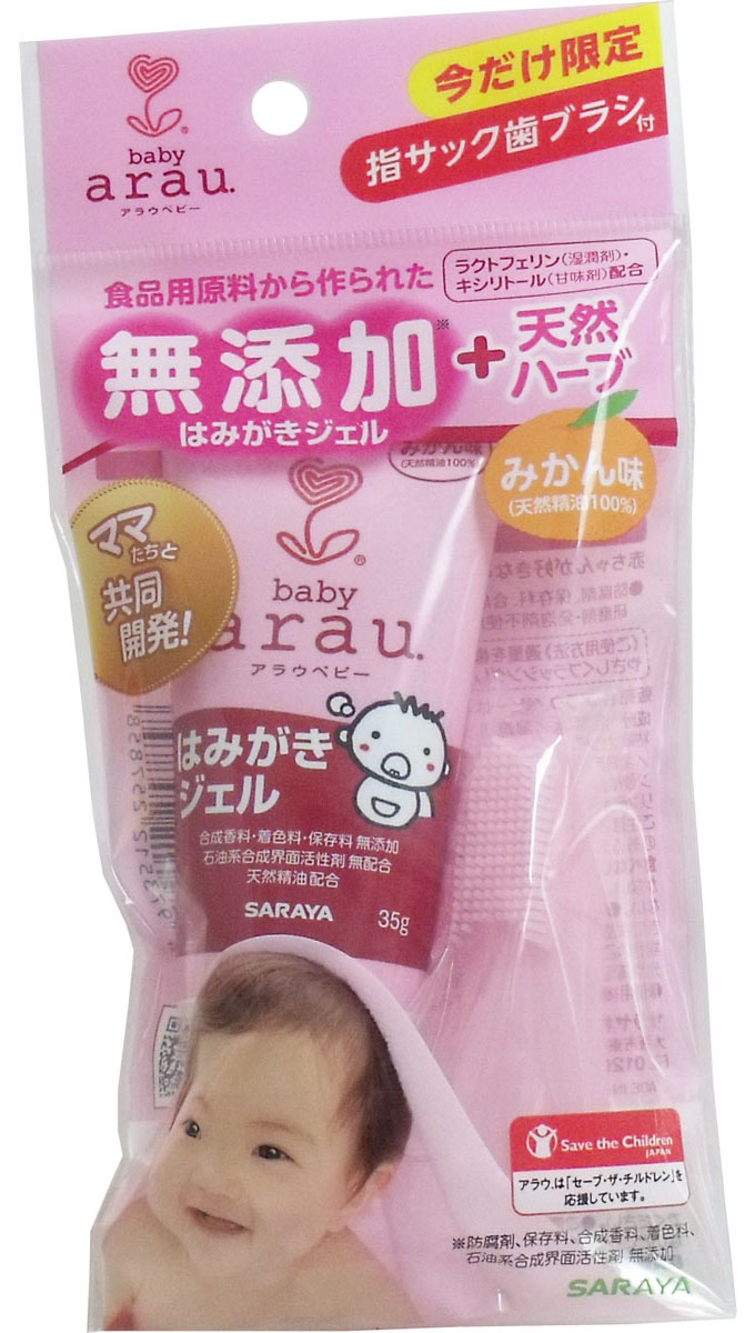 Arau Baby Зубная паста-гель для малышей 35 г25790 Arau Baby Зубная паста-гель для малышей 35 г25790Зубная паста-гель для малышей Arau Baby предназначена для регулярной чистки молочных зубов с самого раннего возраста. Сохраняет эмаль молочных зубов и укрепляет десны ребенка. Безопасна при проглатывании. В комплект входит специальная щеточка-напальчник для мягкой и бережной чистки десен и первых молочных зубов. Паста не содержит искусственных загустителей, красителей и консервантов. Наличие лактоферрина обеспечивает антибактериальный эффект. Обладает приятным мандариновым вкусом. Товар сертифицирован.