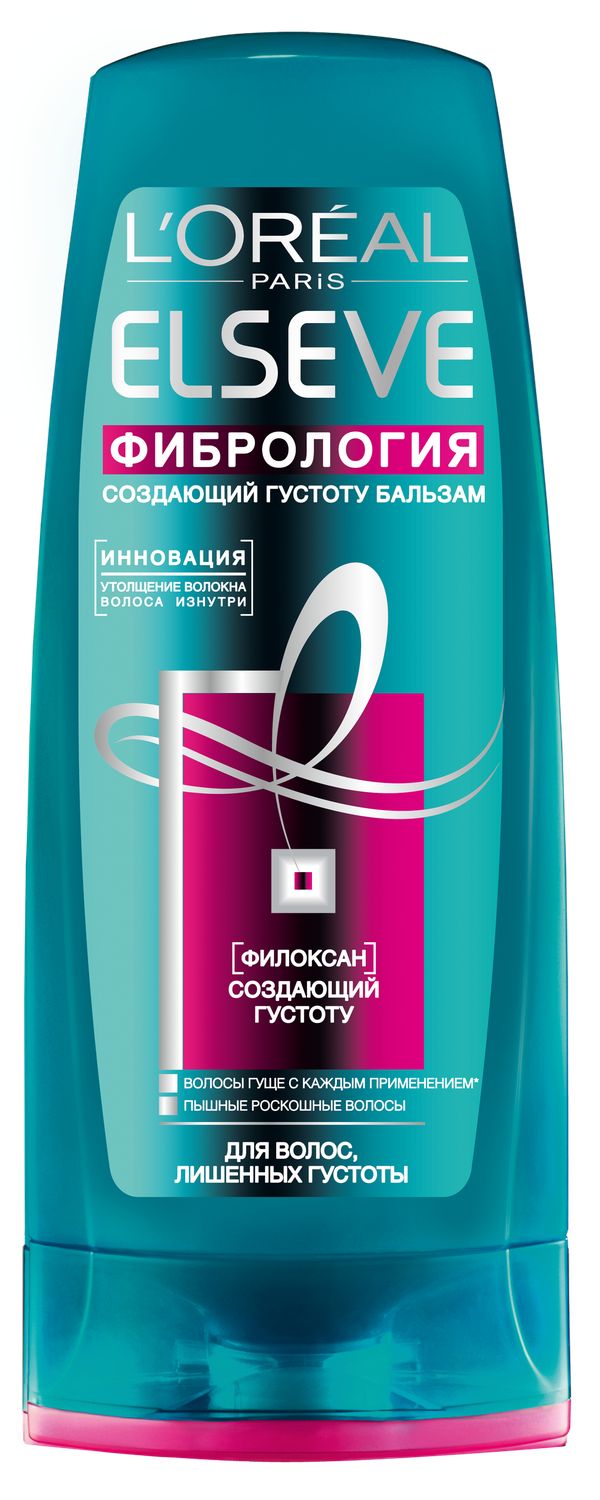LOreal Paris Elseve Бальзам-ополаскиватель Эльсев, Фибрология, для волос, лишенных густоты, 200 млA8397400 LOreal Paris Elseve Бальзам-ополаскиватель Эльсев, Фибрология, для волос, лишенных густоты, 200 млA8397400Впервые L’Oreal Paris представляет Elseve Фибрология - революционную линию средств с Филоксаном, для невероятной густоты волос. Активная молекула Филоксан проникает внутрь волокна волоса, расширяется и утолщает его изнутри. После каждого применения Филоксан накапливается внутри волокна, делая волосы более густыми надолго. Elseve Фибрология обогащена смягчающей сывороткой для легкого расчесывания и ухаживающими липидными компонентами для питания волос без утяжеления, а его тающая текстура равномерно распределяется по волосам от корней до кончиков.