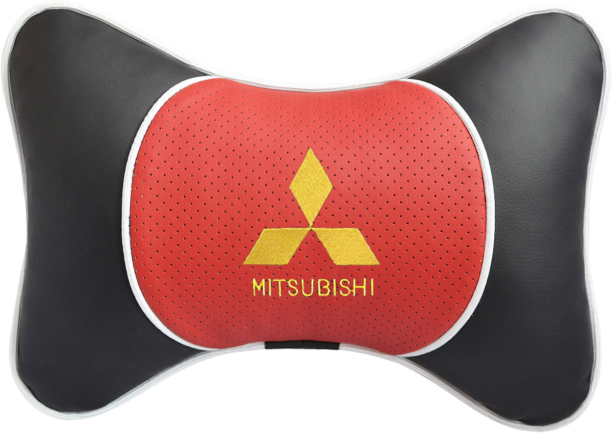 Подушка на подголовник Auto Premium Mitsubishi, цвет: красный. 3756637566 Подушка на подголовник Auto Premium Mitsubishi, цвет: красный. 3756637566Подушка на подголовник Люкс выполнена из черной гладкой экокожи, вставка из красной перфорированной экокожи имеет обрамление мягким кантом. Для нанесения вышивки используются высококачественные итальянские нитки. Подушка на подголовник - это прежде всего лучший способ создать комфорт для шеи и головы во время пребывания в автомобильном кресле. Такая подушка будет удобна как водителю, так и пассажиру. При производстве используются высококачественные, износостойкие материалы и гипоаллергенные наполнители.