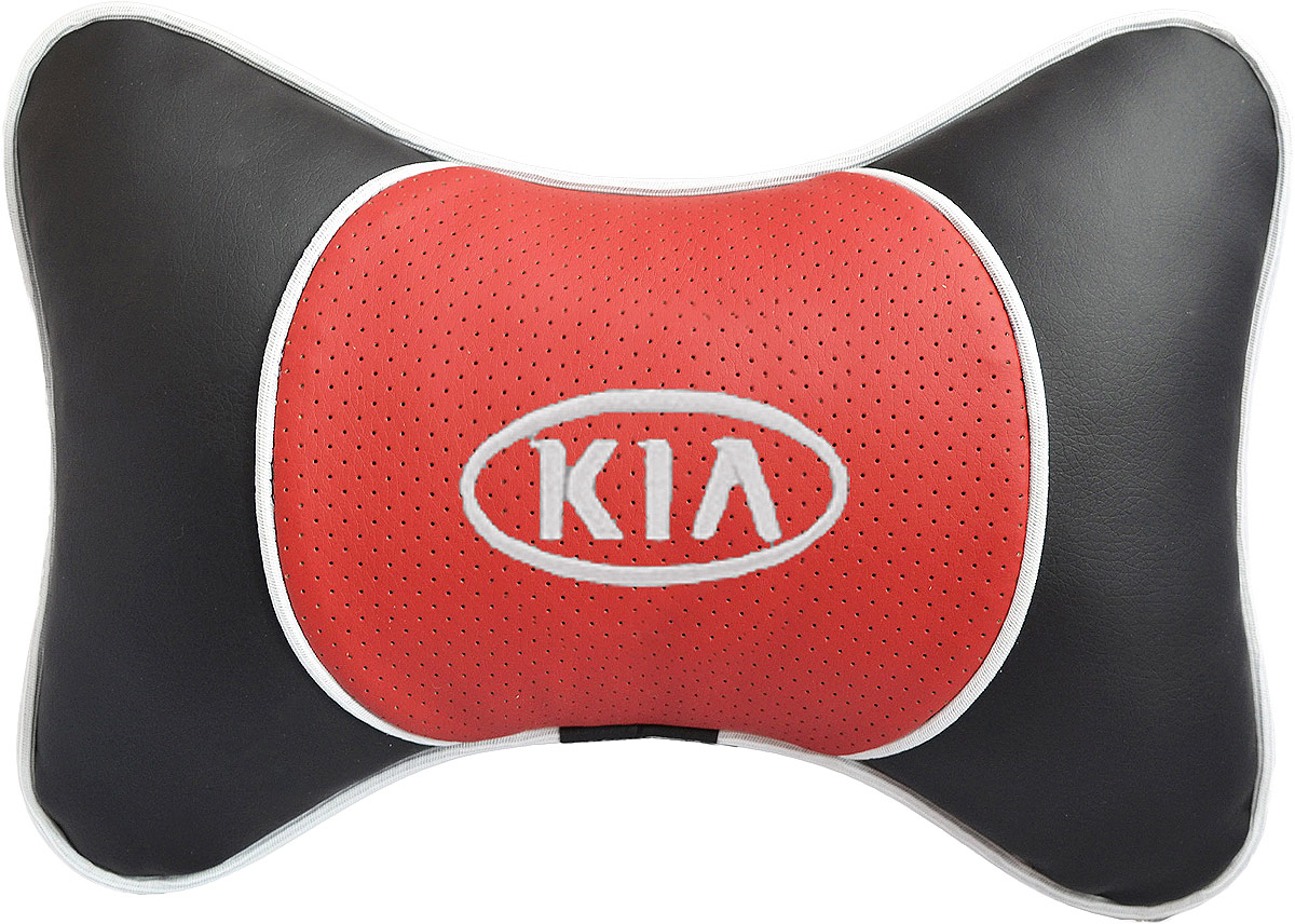Подушка на подголовник Auto Premium Kia, цвет: красный. 3757137571 Подушка на подголовник Auto Premium Kia, цвет: красный. 3757137571Подушка на подголовник Люкс выполнена из черной гладкой экокожи, вставка из красной перфорированной экокожи имеет обрамление мягким кантом. Для нанесения вышивки используются высококачественные итальянские нитки. Подушка на подголовник - это прежде всего лучший способ создать комфорт для шеи и головы во время пребывания в автомобильном кресле. Такая подушка будет удобна как водителю, так и пассажиру. При производстве используются высококачественные, износостойкие материалы и гипоаллергенные наполнители.