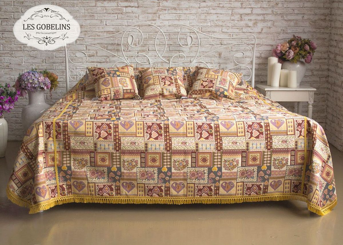 Покрывало на кровать Les Gobelins Coeurs Espagnol, 150х220 см. lns184031lns184031 Покрывало на кровать Les Gobelins Coeurs Espagnol, 150х220 см. lns184031lns184031Общий размер: полутороспальный Размер покрывала: 150х220 см Размер наволочек: Без наволочек Материал: Хлопковый гобелен Длина ворса: Отсутствует Состав: 52% хлопок, 48% полиэстер Отделка: Бахрома и кисти Производитель: Les Gobelins Cтрана производства: Россия Упаковка: Полиэтиленовый пакет