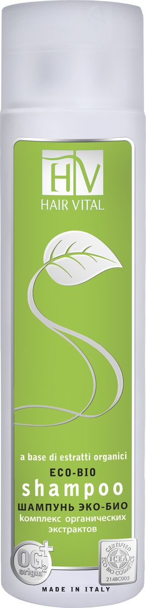 Hair Vital Шампунь Эко-Био, 250 млFS-00897 Hair Vital Шампунь Эко-Био, 250 млFS-00897Содержит 97% натуральных ингредиентов. Не содержит силиконов, парабенов и красителей. Имеет сертификат ICEA (органическая сертификация в Италии)• Бережно очищает волосы без утяжеления• Нормализует работу сальных желез• Питает кожу, придает волосам блеск и эластичность• Подходит для ежедневного использованияАктивные компоненты: экстракт календулы лекарственной, эхинацея узколистная, чайное дерево масло, эвкалипт шаровидный масло, OG2