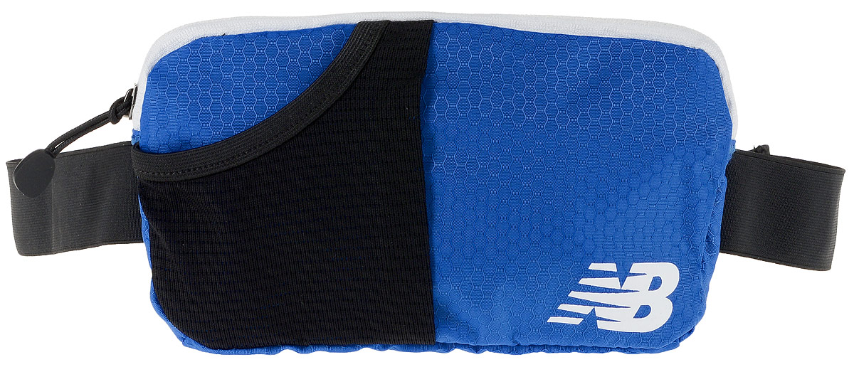 Сумка поясная New Balance Performance Waist Pack, цвет: синий, черный, 22 х 12 х 2 см500003/BL Сумка поясная New Balance Performance Waist Pack, цвет: синий, черный, 22 х 12 х 2 см500003/BLСумка New Balance Performance Waist Pack, выполненная из нейлона, оформлена символикой бренда. Сумка фиксируется на поясе с помощью эластичного регулирующего ремешка с застежкой-фастекс. Изделие имеет одно отделение на застежке-молнии, в которое удобно положить ключи, деньги и другие мелочи. Внутри расположен прорезной карман на застежке-молнии. Снаружи, на лицевой стороне находится накладной сетчатый карман на резинке. Тыльная сторона дополнена сетчатой вставкой, которая обеспечивает естественную вентиляцию. Такая поясная сумка для бега станет настоящей находкой, как для любителей, так и для профессиональных спортсменов, которые действительно серьезно подходят к экипировке.