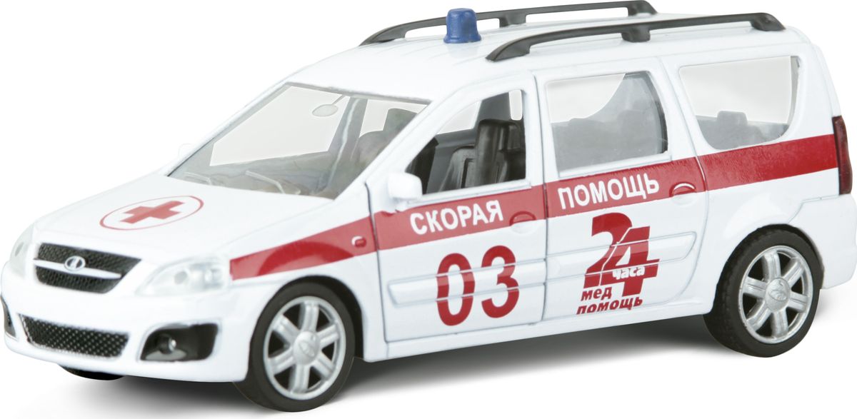 Autotime Модель автомобиля Lada Largus Скорая помощь машинки autotime машина lada kalina скорая помощь