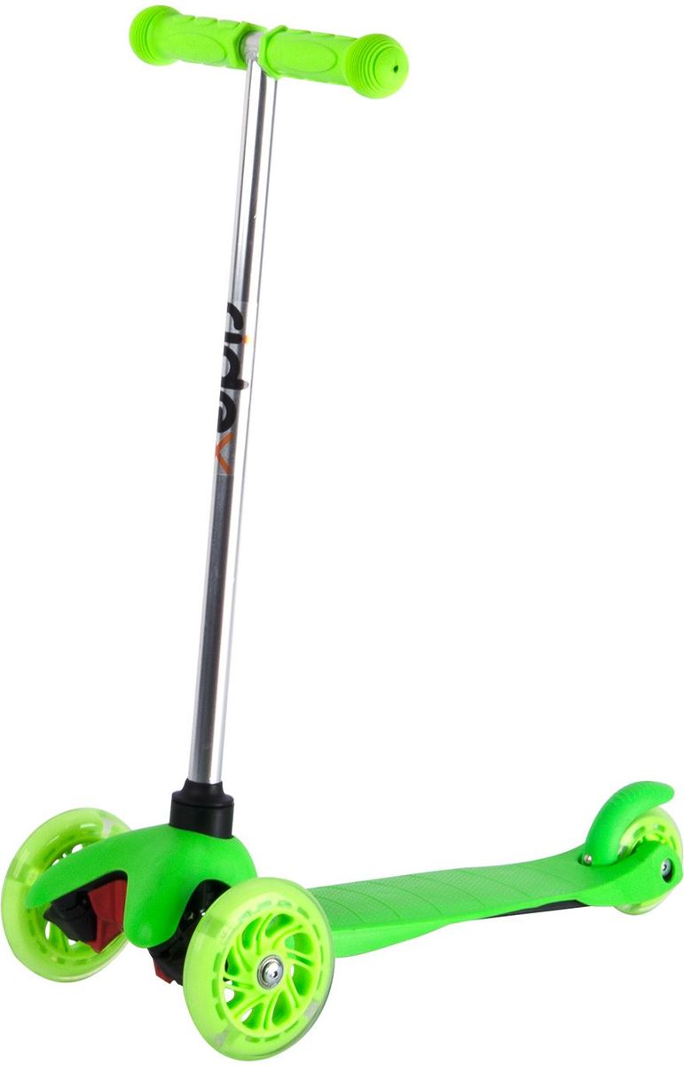 Самокат Ridex 3D Kinder, 3-колесный, цвет: зеленый, 120/80 мм. УТ-00009718WRA523700 Самокат Ridex 3D Kinder, 3-колесный, цвет: зеленый, 120/80 мм. УТ-00009718WRA523700Трехколесный самокат бренда Ridex создан для детей, только начинающих осваивать данный способ передвижения. Благодаря устойчивости самоката ребенку не надо контролировать равновесие, а можно сосредоточиться на таких навыках, как отталкивание ногой, управление рулём и торможение. Прочная пластиковая дека обеспечит комфортное катание, а резиновые ручки поспособствуют прочному сцеплению с ладонями. Светящиеся колёса, без сомнений, станут поводом для искренней детской радости и восторженных взглядов окружающих!