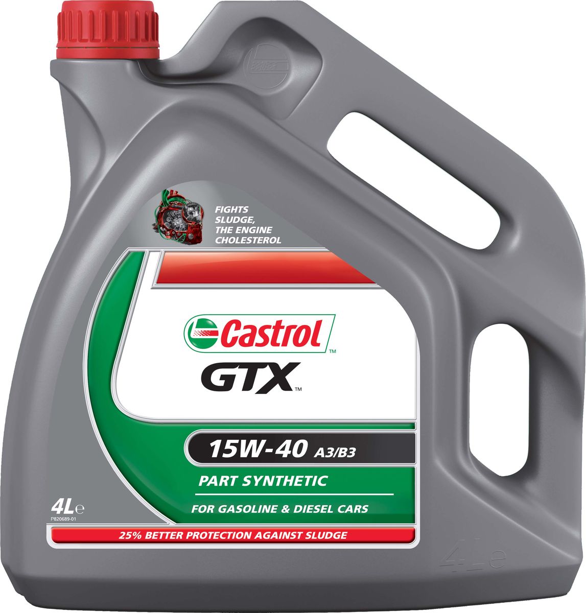 Моторное масло Castrol GTX 15W-40 A3/B3, 4 л156A3D Моторное масло Castrol GTX 15W-40 A3/B3, 4 л156A3DОписание Castrol GTX 15W-40 A3/B3 – моторное масло с синтетическими компонентами для бензиновых и дизельных двигателей. Подходит для автомобилей иностранного и отечественного производства. Castrol GTX – это комплекс технических решений и технологий, ежедневно защищающий Ваш двигатель от негативных воздействий, в частности, от образования шлама. Тяжёлые условия эксплуатации автомобиля, такие как частая работа двигателя в режимах остановка – движение / стоп – старт, суровый климат и увеличенные интервалы замены масла, могут приводить к образованию густых смолистых отложений, которые называются шламами. Шлам может привести к ухудшению циркуляции масла и преждевременному выходу двигателя из строя. Сastrol GTX защищает двигатель от образования отложений на 25% лучше по сравнению с нормами, установленными стандартами API SL и ACEA A3/B3. Применение Моторное масло Castrol GTX 15W-40 A3/B3 подходит для применения в бензиновых и дизельных двигателях, в которых производитель рекомендует...