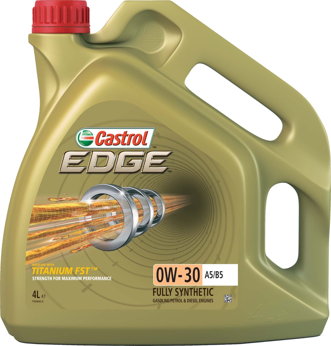 Моторное масло Castrol Edge0W-30 A5/B5, 4 л156E3F Моторное масло Castrol Edge0W-30 A5/B5, 4 л156E3FОписание Полностью синтетическое моторное масло Castrol EDGE произведено с использованием новейшей технологии TITANIUM FST™, придающей масляной пленке дополнительную силу и прочность благодаря соединениям титана. TITANIUM FST™ радикально меняет поведение масла в условиях экстремальных нагрузок, формируя дополнительный ударопоглащающий слой. Испытания подтвердили, что TITANIUM FST™ в 2 раза увеличивает прочность пленки, предотвращая ее разрыв и снижая трение для максимальной производительности двигателя. С Castrol EDGE Ваш автомобиль готов к любым испытаниям независимо от дорожных условий. Применение Castrol EDGE 0W-30 A5/B5 предназначено для бензиновых и дизельных двигателей автомобилей, где производитель рекомендует моторные масла спецификаций ACEA A1/B1, A5/B5, ILSAC GF-2 класса вязкости SAE 0W-30. Преимущества Castrol EDGE 0W-30 A5/B5 обеспечивает надёжную и максимально эффективную работу высокотехнологичных двигателей, созданных по новейшим инженерным разработкам, требующих...