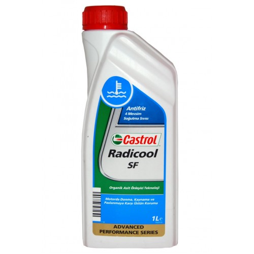 Антифриз Castrol Radicool SF, 1 л, G12+155FA2 Антифриз Castrol Radicool SF, 1 л, G12+155FA2Описание Castrol Radicool SF – концентрат охлаждающей жидкости с увеличенными интервалами замены на основе моноэтиленгликоля и передовой карбоксилатной технологии. В отличие от традиционных низкозамерзающих охлаждающих жидкостей, Castrol Radicool SF не содержит аминов, нитритов, фосфатов, силикатов или других неорганических ингибиторов коррозии. Castrol Radicool SF обеспечивает превосходную защиту от коррозии, особенно двигателей выполненных из легких металлов. Предназначен для применения в бензиновых и дизельных двигателях широкого ряда транспортных средств, включая легковые и грузовые автомобили, автобусы, что позволяет использовать его в смешанных парках техники. Castrol Radicool SF обеспечивает эффективное охлаждение двигателя в широком диапазоне рабочих температур во всех климатических условиях. Применение Специально подобранный пакет присадок Castrol Radicool SF даёт возможность использовать его с увеличенными интервалами замены, обеспечивая отличную защиту против коррозии,...