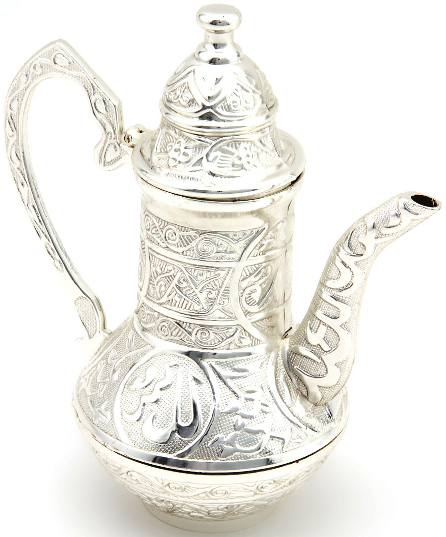 Чайник заварочный Marquis, 1 л. 7055-MR7055-MR Чайник заварочный Marquis, 1 л. 7055-MR7055-MRЗаварочный чайник Marquis в восточном стиле изготовлен из стали с серебряно-никелевым покрытием. Внешняя поверхность украшена изящным рельефом. Чайник оснащен высоким носиком, большой ручкой и откидной крышкой. Такой чайник прекрасно подойдет для заварки чая, а также для хранения и сервировки соусов. Чайник Marquis - это великолепный подарок на любое торжество, а также приятный предмет для сервировки праздничного стола. Диаметр чайника (по верхнему краю): 5,5 см. Высота чайника (с учетом крышки): 17,5 см. Состав: нержавеющая сталь с никель-серебряным покрытем (гальваника). Уход: Сухая чистка либо протирать влажной тряпочкой без использования абразивных средств.