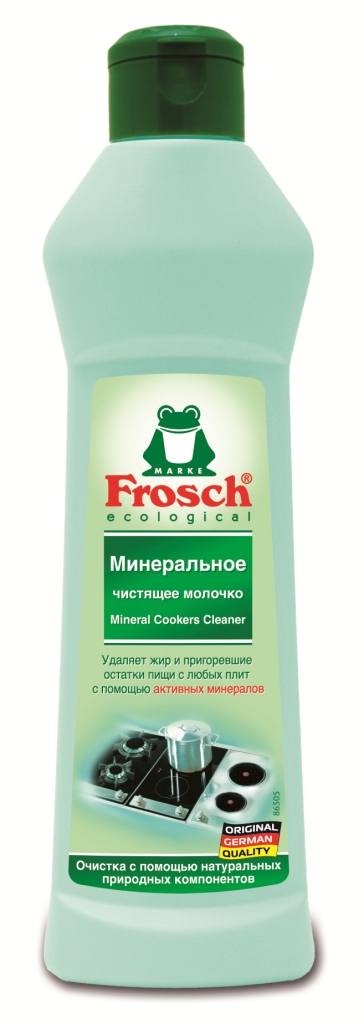 Чистящее молочко Frosch, минеральное, 250 мл1706833 Чистящее молочко Frosch, минеральное, 250 мл1706833Чистящее молочко Frosch эффективно удаляет пригоревшие остатки пищи и образовавшие корку загрязнения со всех плит, включая газовые, электрические и стеклокерамические. Кроме того, оно идеально подходит для чистки вытяжных колпаков, кастрюль, сковород, грилей и барбекю. Чистящее молочко с содой воздействует благодаря высокоэффективному составу, в который входит мраморная мука и эффективно удаляющая жир сода. Средство придает поверхностям сияющий блеск. Торговая марка Frosch специализируется на выпуске экологически чистой бытовой химии. Для изготовления своей продукции Frosch использует натуральные природные компоненты. Ассортимент содержит все необходимое для бережного ухода за домом и вещами. Продукция торговой марки Frosch эффективно удаляет загрязнения, оберегает кожу рук и безопасна для окружающей среды. Характеристики: Объем: 250 мл. Производитель: Германия. Товар сертифицирован.