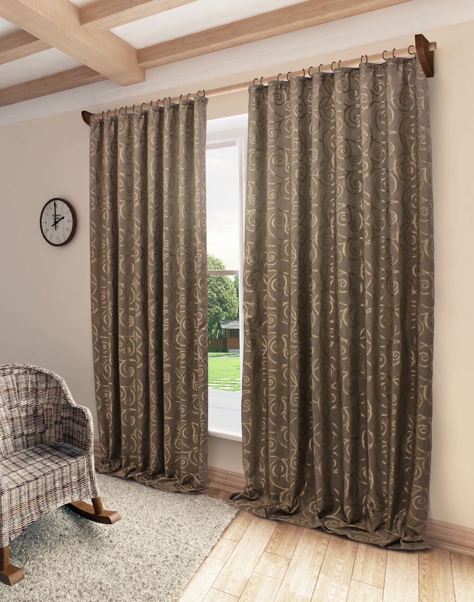 Штора Sanpa Home Collection Розан, на ленте, цвет: коричневый, высота 280 смHP10057/10/1E Розан корич, , 200*280 см Штора Sanpa Home Collection Розан, на ленте, цвет: коричневый, высота 280 смHP10057/10/1E Розан корич, , 200*280 смШтора Розан с оригинальным узором изготовлена из ткани жаккард. Жаккард - одна из дорогостоящих тканей, так как её производство трудозатратно. Своеобразный рельефный рисунок, который получается в результате сложного переплетения на плотной ткани, напоминает гобелен. Крепление к карнизу осуществляется при помощи вшитой шторной ленты.