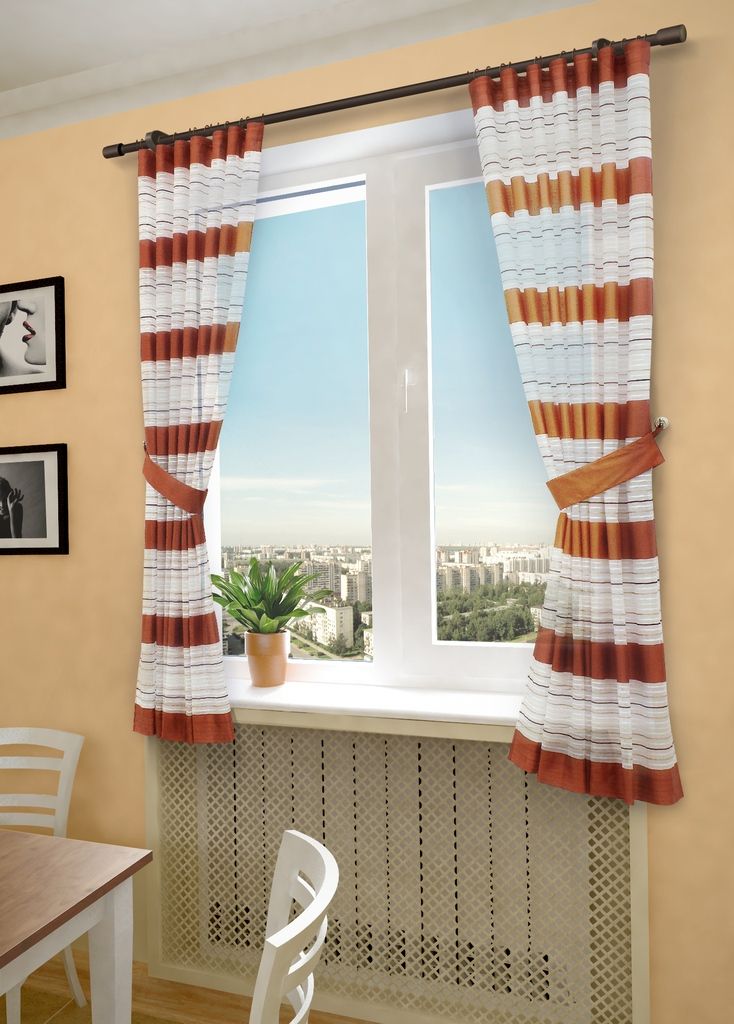 Комплект штор Sanpa Home Collection Зебра, на ленте, цвет: терракотовый, высота 180 смHP20288/7/1E Зебра терракот, , 145*180(2шт)+подхва Комплект штор Sanpa Home Collection Зебра, на ленте, цвет: терракотовый, высота 180 смHP20288/7/1E Зебра терракот, , 145*180(2шт)+подхваКомплект штор Зебра, выполненный из вуали, великолепно украсит любое окно. Комплект состоит из двух штор и двух подхватов. Оригинальный рисунок и приятная цветовая гамма привлекут к себе внимание и органично впишутся в интерьер помещения. Этот комплект будет долгое время радовать вас и вашу семью! В комплект входит: Штора: 2 шт. Размер (Ш х В): 145 см х 180 см. Подхват: 2 шт.