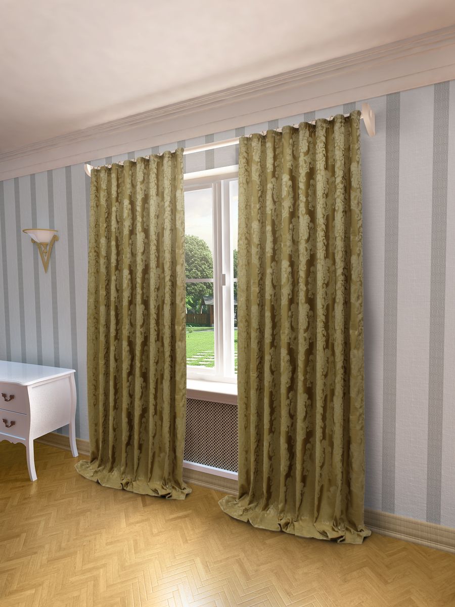 Штора Sanpa Home Collection Лаура, на ленте, цвет: темно-бежевый, высота 280 смHP81541/9/1Е Лаура темно-бежевый, , 200*280 см Штора Sanpa Home Collection Лаура, на ленте, цвет: темно-бежевый, высота 280 смHP81541/9/1Е Лаура темно-бежевый, , 200*280 смШтора Лаура с оригинальным узором изготовлена из ткани жаккард. Жаккард - одна из дорогостоящих тканей, так как её производство трудозатратно. Своеобразный рельефный рисунок, который получается в результате сложного переплетения на плотной ткани, напоминает гобелен. Крепление к карнизу осуществляется при помощи вшитой шторной ленты.