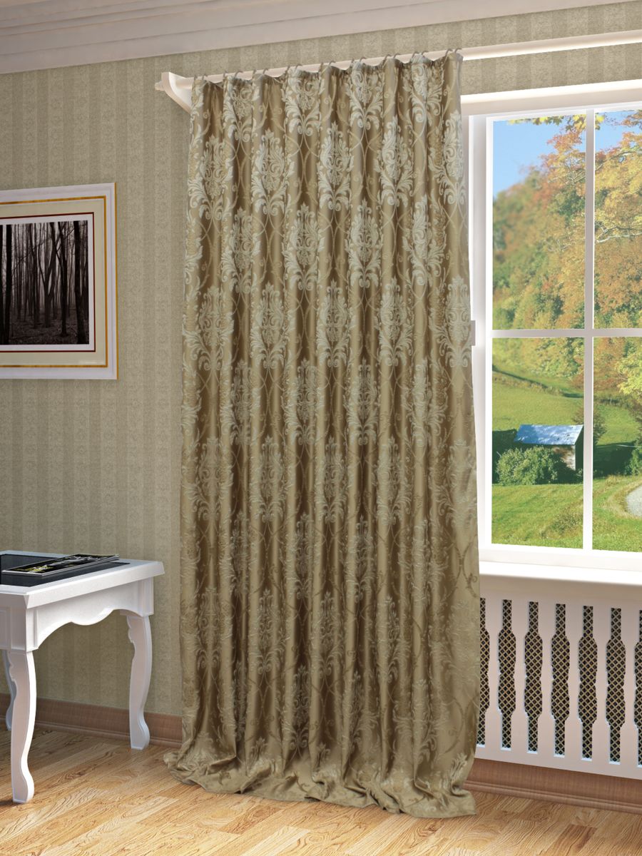 Штора Sanpa Home Collection Джоли, на ленте, цвет: бежевый, высота 280 смHP01304/201/1E Джоли бежевый, , 200*280 см Штора Sanpa Home Collection Джоли, на ленте, цвет: бежевый, высота 280 смHP01304/201/1E Джоли бежевый, , 200*280 смШтора Джоли с оригинальным узором изготовлена из ткани жаккард. Жаккард - одна из дорогостоящих тканей, так как её производство трудозатратно. Своеобразный рельефный рисунок, который получается в результате сложного переплетения на плотной ткани, напоминает гобелен. Крепление к карнизу осуществляется при помощи вшитой шторной ленты.