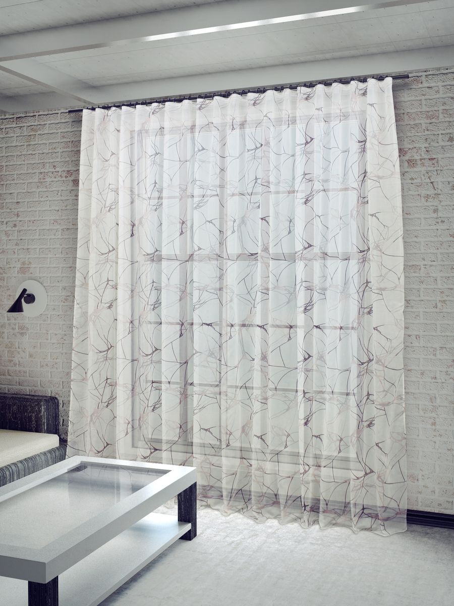 Тюль Sanpa Home Collection Вида, на ленте, цвет: белый, сиреневый, высота 260 смS03301004 Тюль Sanpa Home Collection Вида, на ленте, цвет: белый, сиреневый, высота 260 смS03301004Тюль Вида нежного цвета изготовлена из искусственного льна. Воздушная ткань привлечет к себе внимание и идеально оформит интерьер любого помещения. Крепление к карнизу осуществляется при помощи вшитой шторной ленты.