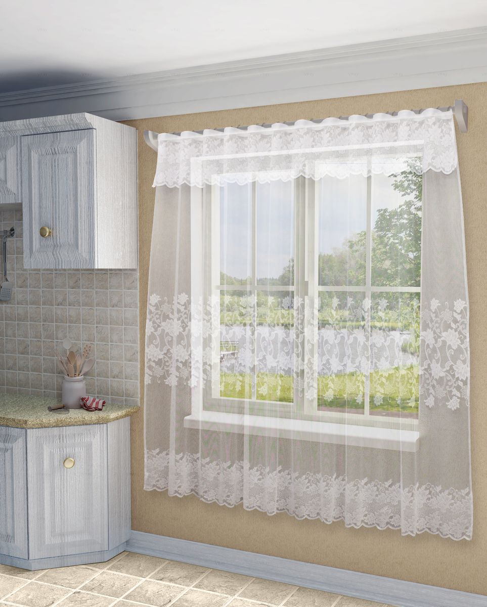 Тюль Sanpa Home Collection Амедея, на ленте, цвет: белый, высота 220 смHP18479/220/1E Амедея белый, , 300*220см+ламбрекен Тюль Sanpa Home Collection Амедея, на ленте, цвет: белый, высота 220 смHP18479/220/1E Амедея белый, , 300*220см+ламбрекенТюль Амедея нежного цвета изготовлена из ткани жаккард. Дополнена ламбрекеном. Воздушная ткань привлечет к себе внимание и идеально оформит интерьер любого помещения. Жаккард — одна из дорогостоящих тканей, так как её производство трудозатратно. Своеобразный рельефный рисунок, который получается в результате сложного переплетения на плотной ткани, напоминает гобелен. Крепление к карнизу осуществляется при помощи вшитой шторной ленты.