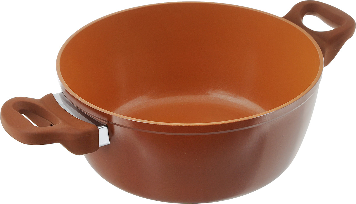 Кастрюля NaturePan Ceramic, без крышки, с керамическим антипригарным покрытием, 3 л. CrC24/бкCrC24/бк Кастрюля NaturePan Ceramic, без крышки, с керамическим антипригарным покрытием, 3 л. CrC24/бкCrC24/бкКастрюля NaturePan Ceramic выполнена из высококачественного алюминия с антипригарным керамическим покрытием. Покрытие абсолютно безопасно для здоровья, не содержит вредных веществ. Кастрюля оснащена удобными пластиковыми ручками с противоскользящим покрытием, которые не нагреваются. Подходит для всех типов плит, кроме индукционных. Разрешена только ручная мойка. Высота стенки: 10,5 см. Ширина кастрюли (с учетом ручек): 38 см. Уважаемые клиенты! Просим обратить внимание на тот факт, что крышка в комплект не входит.