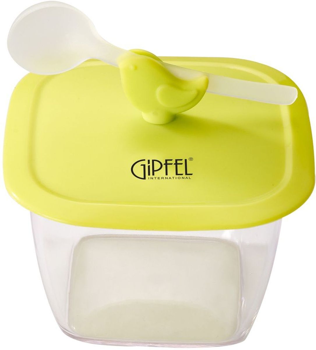 Емкость для специй Gipfel, с крышкой и ложкой, цвет: светло-зеленый2877 Емкость для специй Gipfel, с крышкой и ложкой, цвет: светло-зеленый2877Посуда Gipfel изготовлена только из качественных, экологически чистых материалов. Также уделяется особое внимание дизайну продукции, способному удовлетворять вкусы даже самых взыскательных покупателей. Сталь 8/10, из которой изготавливается посуда и аксессуары Gipfel, является уникальной. Она отличается высокими эксплуатационными характеристиками и крайне устойчива к физическим воздействиям. Сложно найти более подходящий для создания качественной кухонной посуды материал. Отличительной чертой металлической посуды, выполненной из подобной стали, является характерный сероватый оттенок поверхности и особый блеск. Это позволяет приготовить более здоровую пищу.