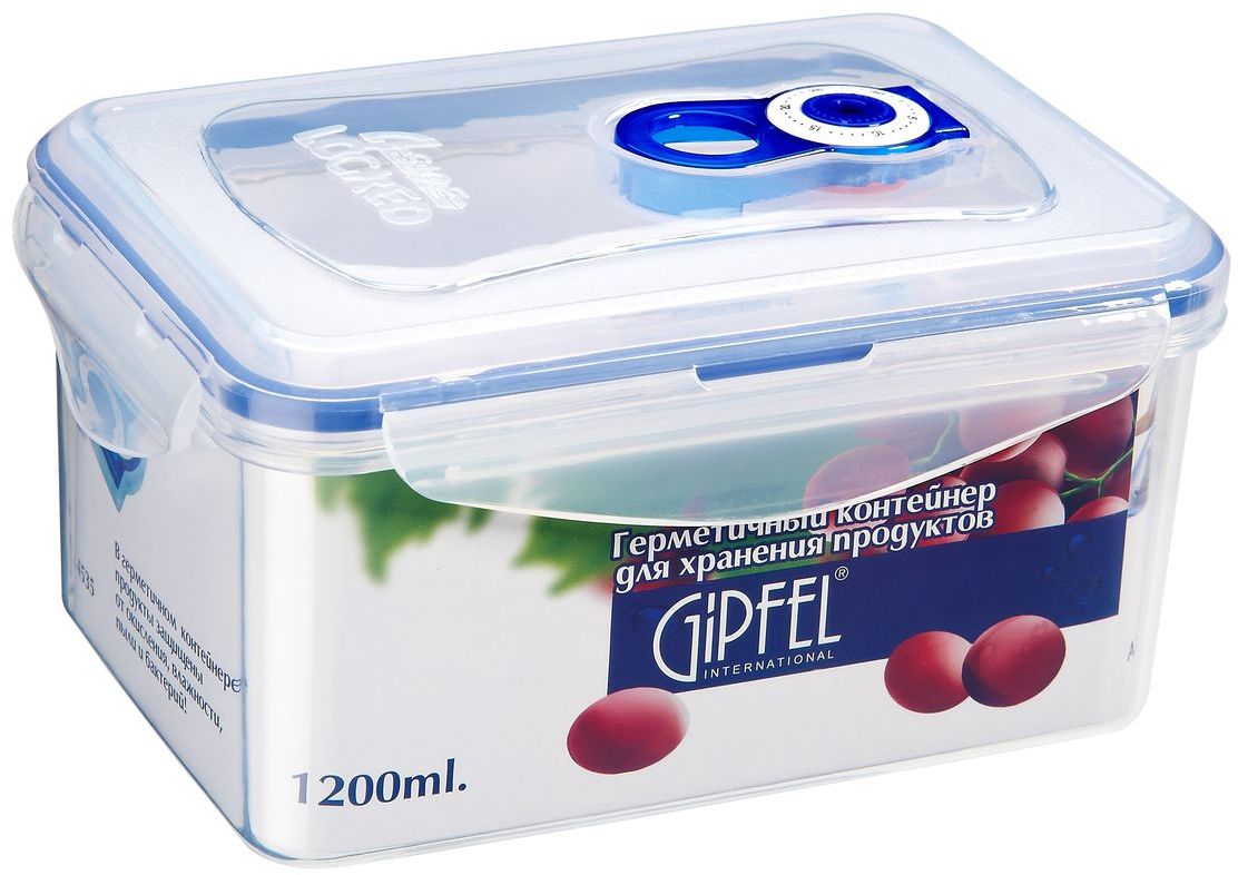 Контейнер вакуумный Gipfel, 1200 мл4535 Контейнер вакуумный Gipfel, 1200 мл4535Посуда Gipfel изготовлена только из качественных, экологически чистых материалов. Также уделяется особое внимание дизайну продукции, способному удовлетворять вкусы даже самых взыскательных покупателей. Сталь 8/10, из которой изготавливается посуда и аксессуары Gipfel, является уникальной. Она отличается высокими эксплуатационными характеристиками и крайне устойчива к физическим воздействиям. Сложно найти более подходящий для создания качественной кухонной посуды материал. Отличительной чертой металлической посуды, выполненной из подобной стали, является характерный сероватый оттенок поверхности и особый блеск. Это позволяет приготовить более здоровую пищу.