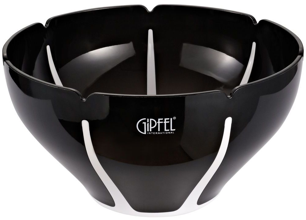 Салатник Gipfel Amadeus, с двойными стенками, цвет: белый, черный, 26 х 26 х 14,3 см9446 Салатник Gipfel Amadeus, с двойными стенками, цвет: белый, черный, 26 х 26 х 14,3 см9446Посуда Gipfel изготовлена только из качественных, экологически чистых материалов. Также уделяется особое внимание дизайну продукции, способному удовлетворять вкусы даже самых взыскательных покупателей. Сталь 8/10, из которой изготавливается посуда и аксессуары Gipfel, является уникальной. Она отличается высокими эксплуатационными характеристиками и крайне устойчива к физическим воздействиям. Сложно найти более подходящий для создания качественной кухонной посуды материал. Отличительной чертой металлической посуды, выполненной из подобной стали, является характерный сероватый оттенок поверхности и особый блеск. Это позволяет приготовить более здоровую пищу.