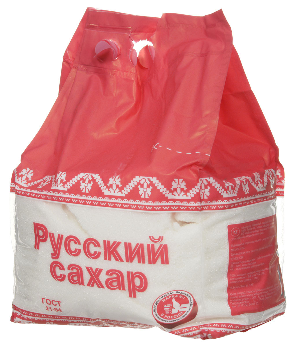 Русский сахар сахарный песок, 5 кг0120710 Русский сахар сахарный песок, 5 кг0120710Сахарный песок Русский сахар изготовлен из качественного сырья - сахарной свеклы. Отлично подойдет как ингредиент для приготовления пищи и ежедневного употребления с различными напитками.Уважаемые клиенты! Обращаем ваше внимание на то, что упаковка может иметь несколько видов дизайна. Поставка осуществляется в зависимости от наличия на складе.