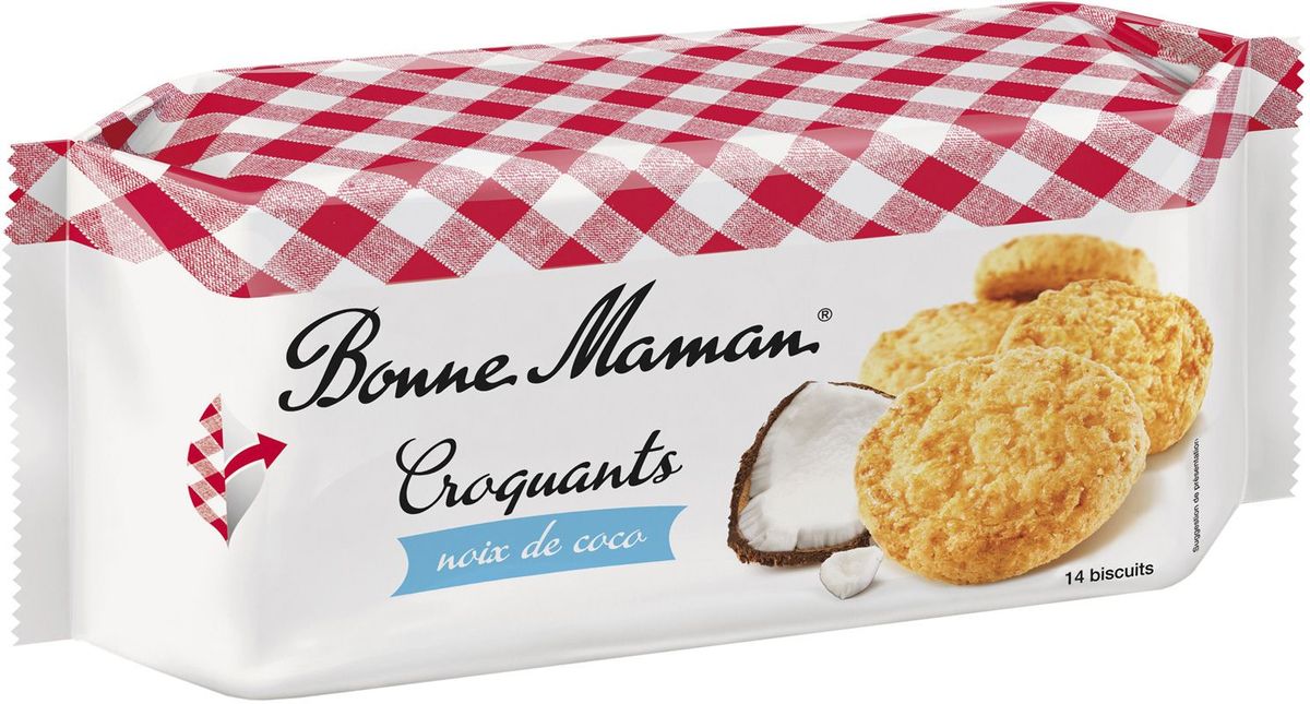 Bonne Maman Песочное хрустящее печенье с кокосом, 150 г0120710 Bonne Maman Песочное хрустящее печенье с кокосом, 150 г0120710Необычайный аромат и насыщенный изысканный вкус кокоса в сдобной французской выпечке по старинным рецептам позволит перенестись на Парижские улочки и почувствовать себя французом.